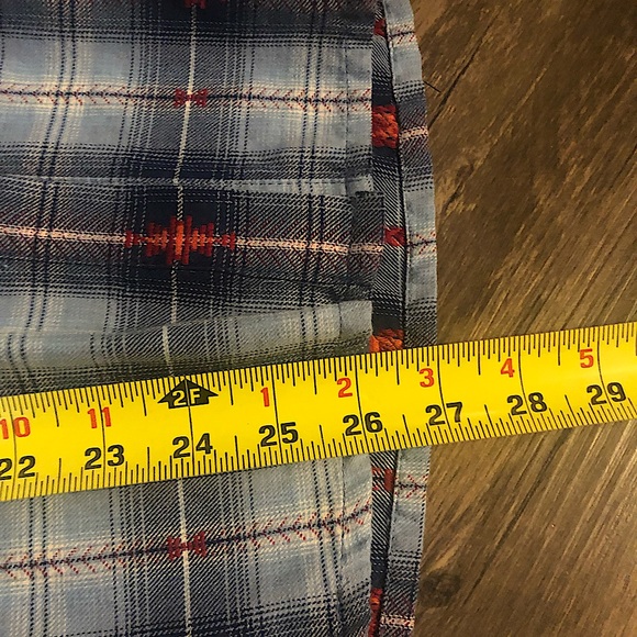 Sundance southwestern style Aztec plaid button up size S - Picture 8 of 12